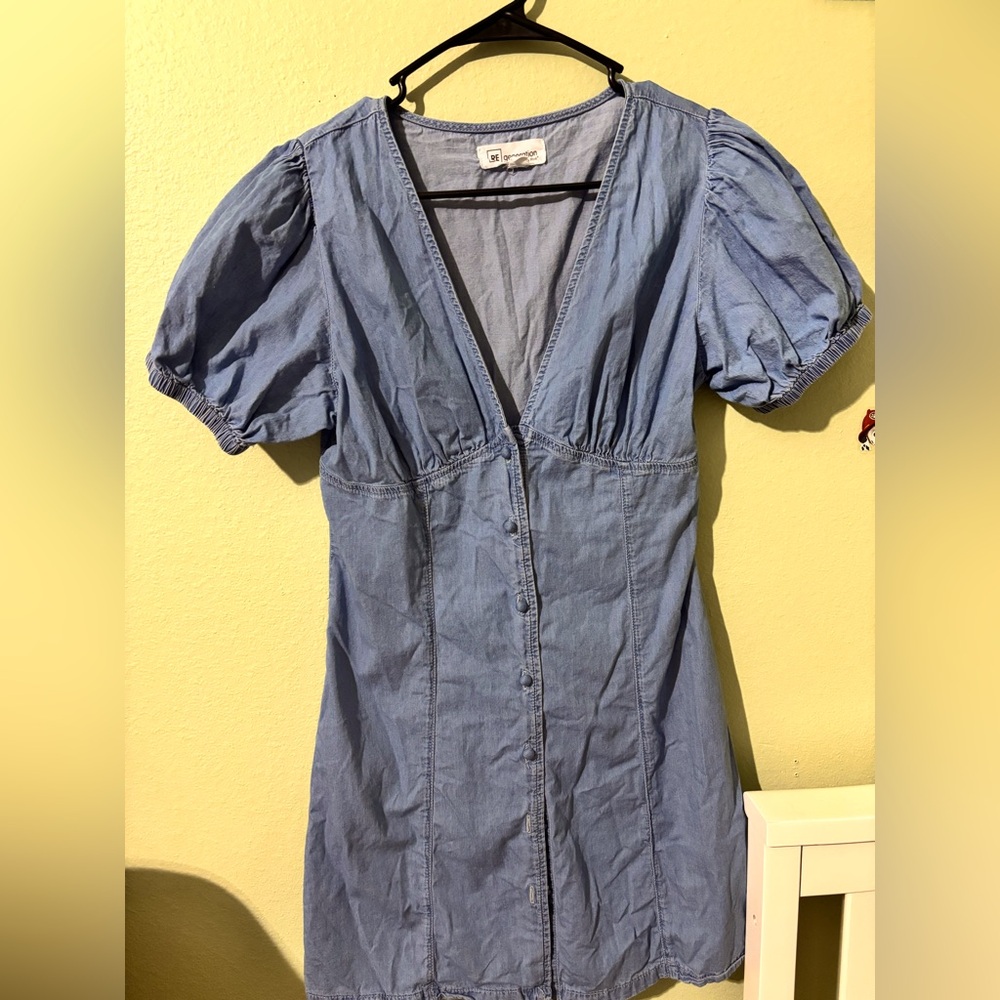 Denim dress. Western fashion